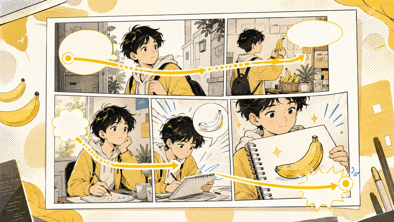 香蕉漫画分镜视线路径图文说明